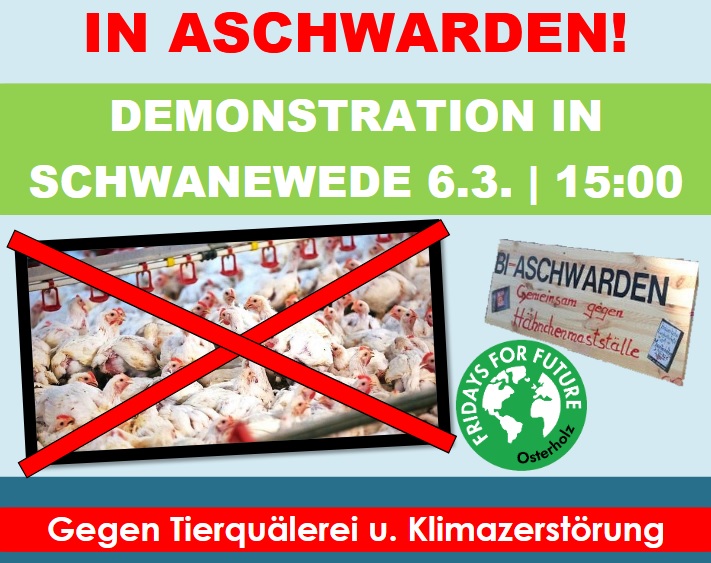 Kein Mastbetrieb in Aschwarden! Demonstration in Schwanewede