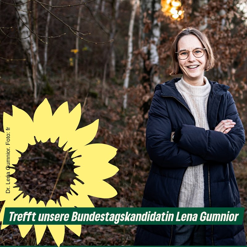 Trefft Lena Gumnior am Infostand in Schwanewede
 
Am Samstag, den 15.02., ab 09:00 Uhr laden wir euch herzlich zu unserem Infostand auf dem Marktplatz in Schwanewede ein. Dies ist die perfekte Gelegenheit, Lena Gumnior persönlich kennenzulernen, eure Fragen zu stellen und mehr über ihre Visionen und Ziele für die Zukunft zu erfahren.
Kommt vorbei und lasst uns gemeinsam über Themen sprechen, die uns am Herzen liegen! Wir freuen uns auf spannende Gespräche und einen regen Austausch mit euch. Lena wird ab 11:00 Uhr bei uns sein. 
#diegrünen #schwanewede #schwanewedewirdgrün #lenagumnior #bundestagswahl2025 #politikvorort #eurestimmezählt