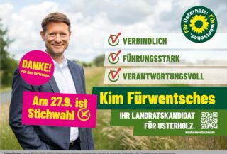 Kim for Landrat: @kimfuerwentsches hat ein starkes Zeichen gesetzt und liegt in Führung. Diesen Vorsprung gilt es zu halten. Helft alle mit. 💚#landrat #schwanewede #osterholz #fürwentsches